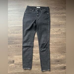 Madewell High-Rise Black Skinny Jeans